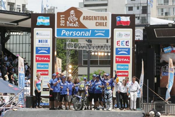 Jordi Viladoms à l'arrivée du Dakar en 2011